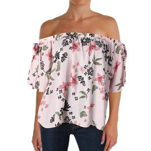 Off the shoulder Aqua top